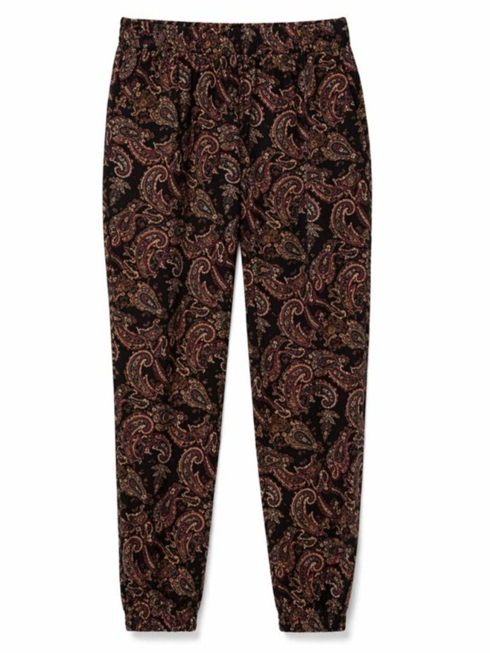 FOREVER 21 Printed Paisley Brown Joggers - Picture 1 of 5